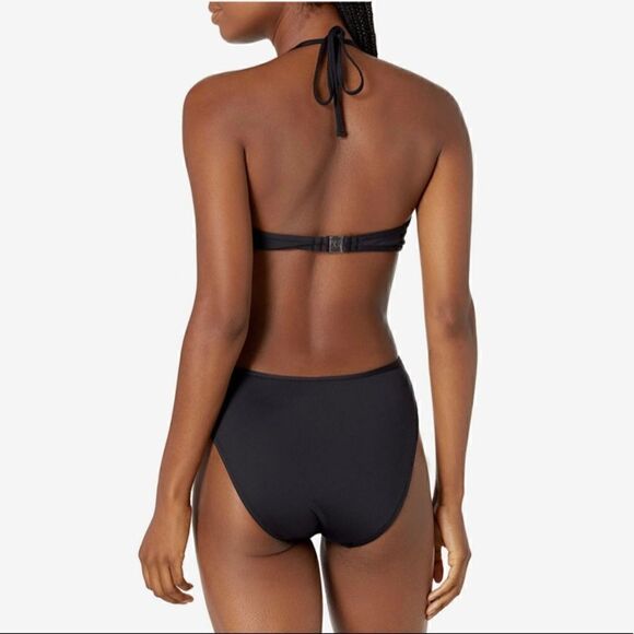 KENNETH COLE NY Sheer Pleasure Bandeau One Piece Black Swimsuit • MSRP $168 - Picture 8 of 12
